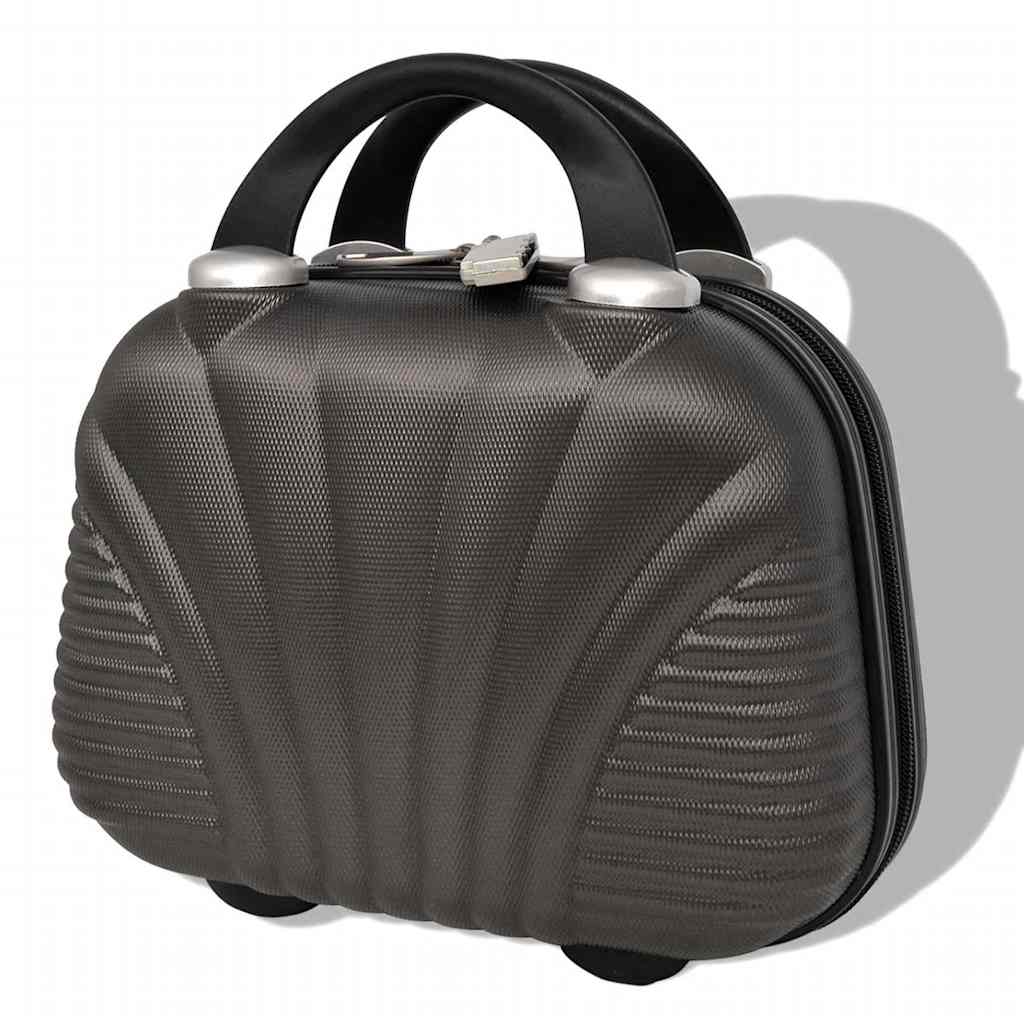vidaXL 4 Pz. Set di Trolley Rigidi Antracite