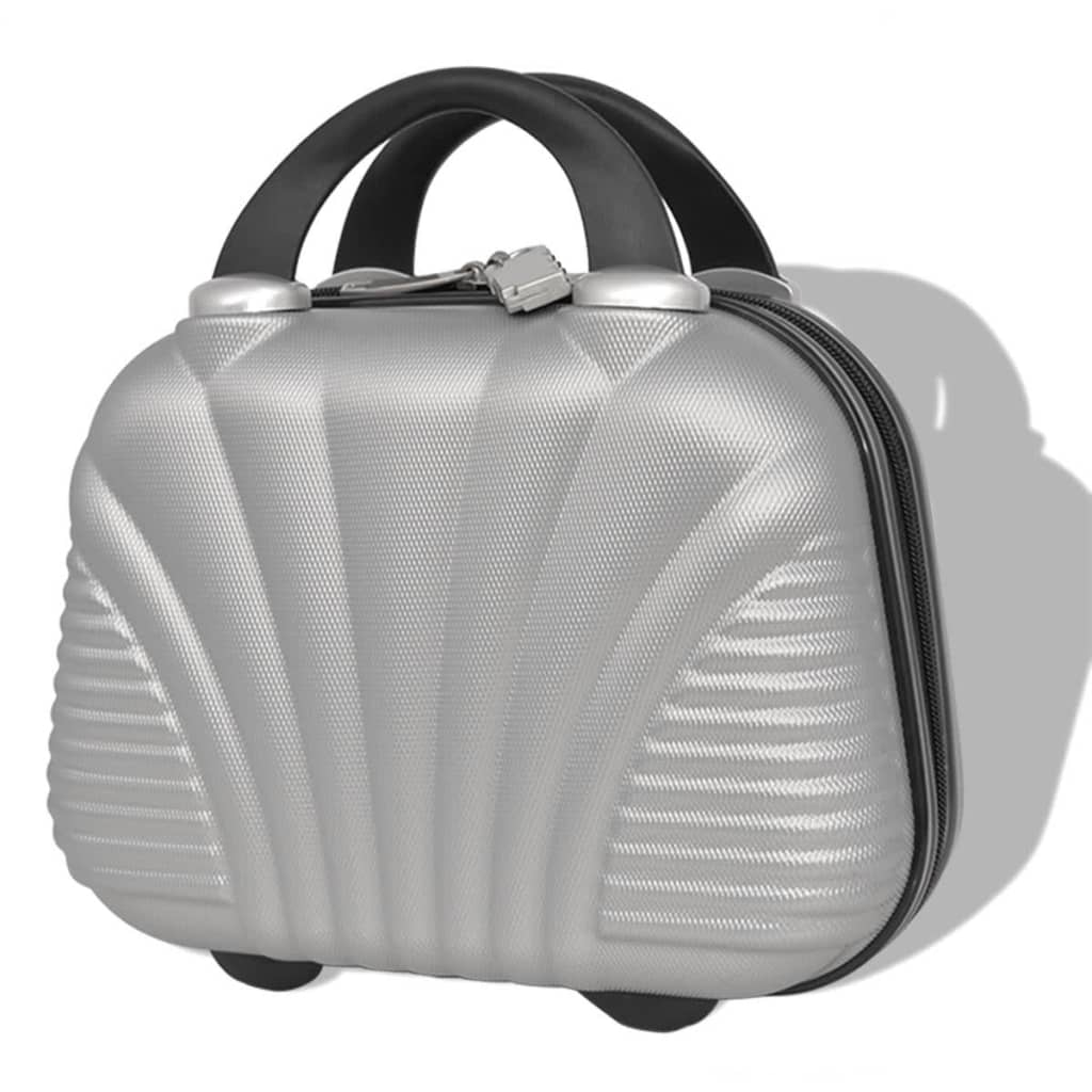 vidaXL 4 Pz. Set di Trolley Rigidi Argento