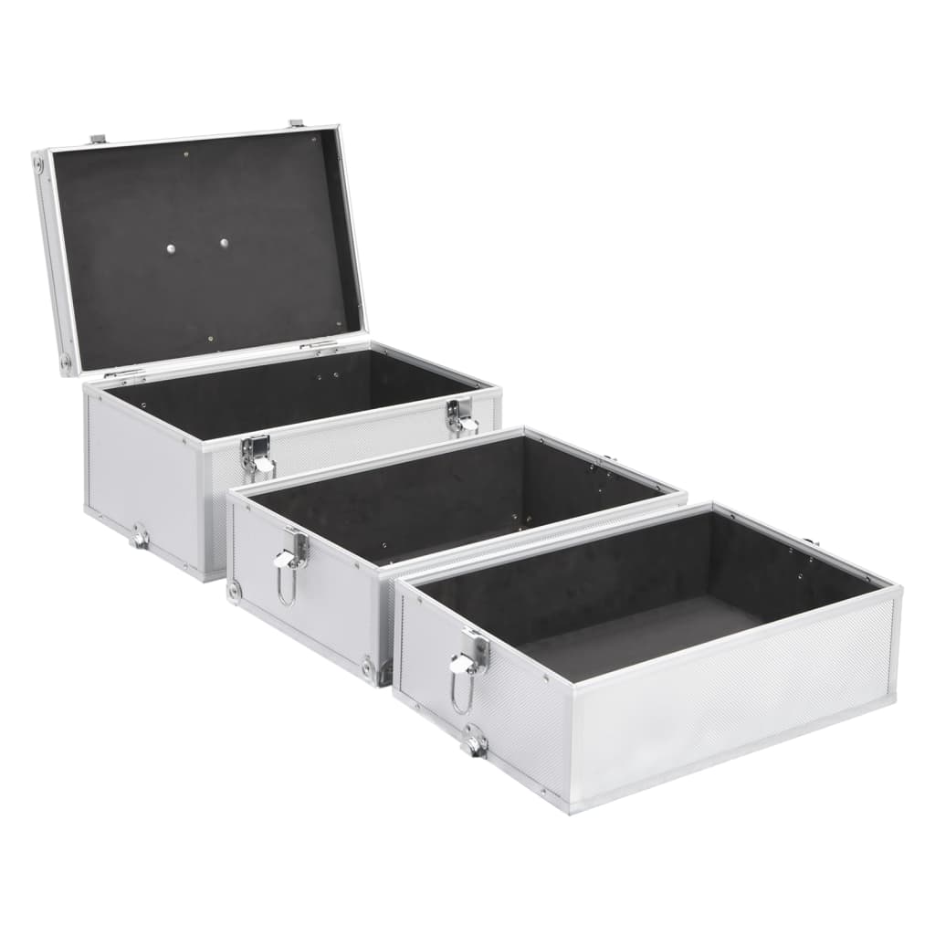 vidaXL Valigia per Cosmetici 37x24x40 cm Argento in Alluminio
