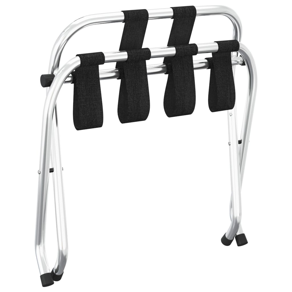 vidaXL Portapacchi con schienale argento 56x39x52cm