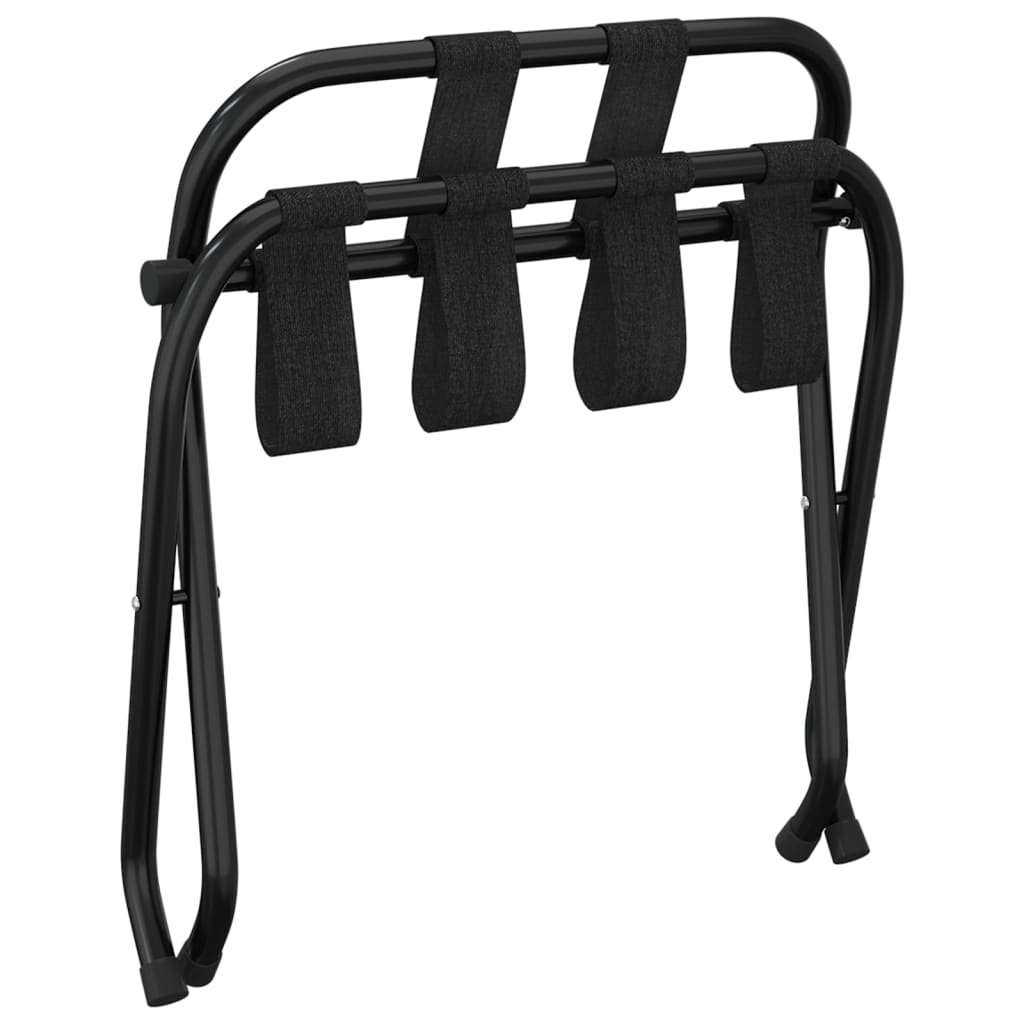 vidaXL Portapacchi con Schienale Nero 56x39x52 cm