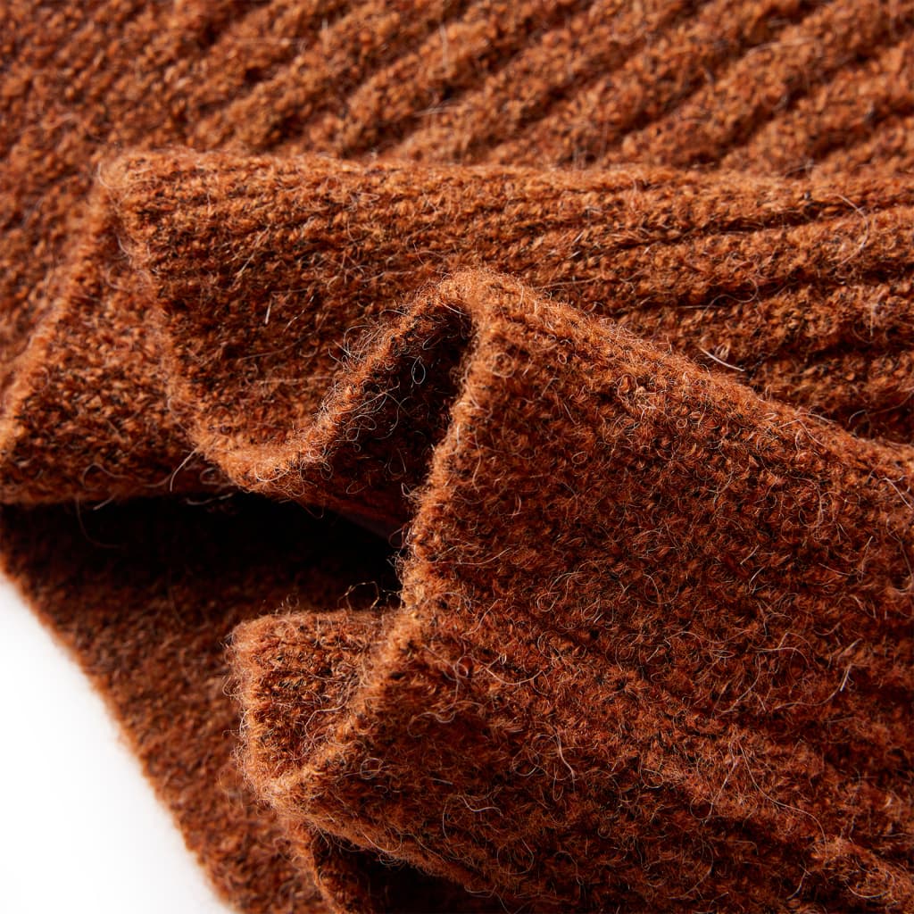 Cardigan da Bambina Lavorato a Mano Cognac 116