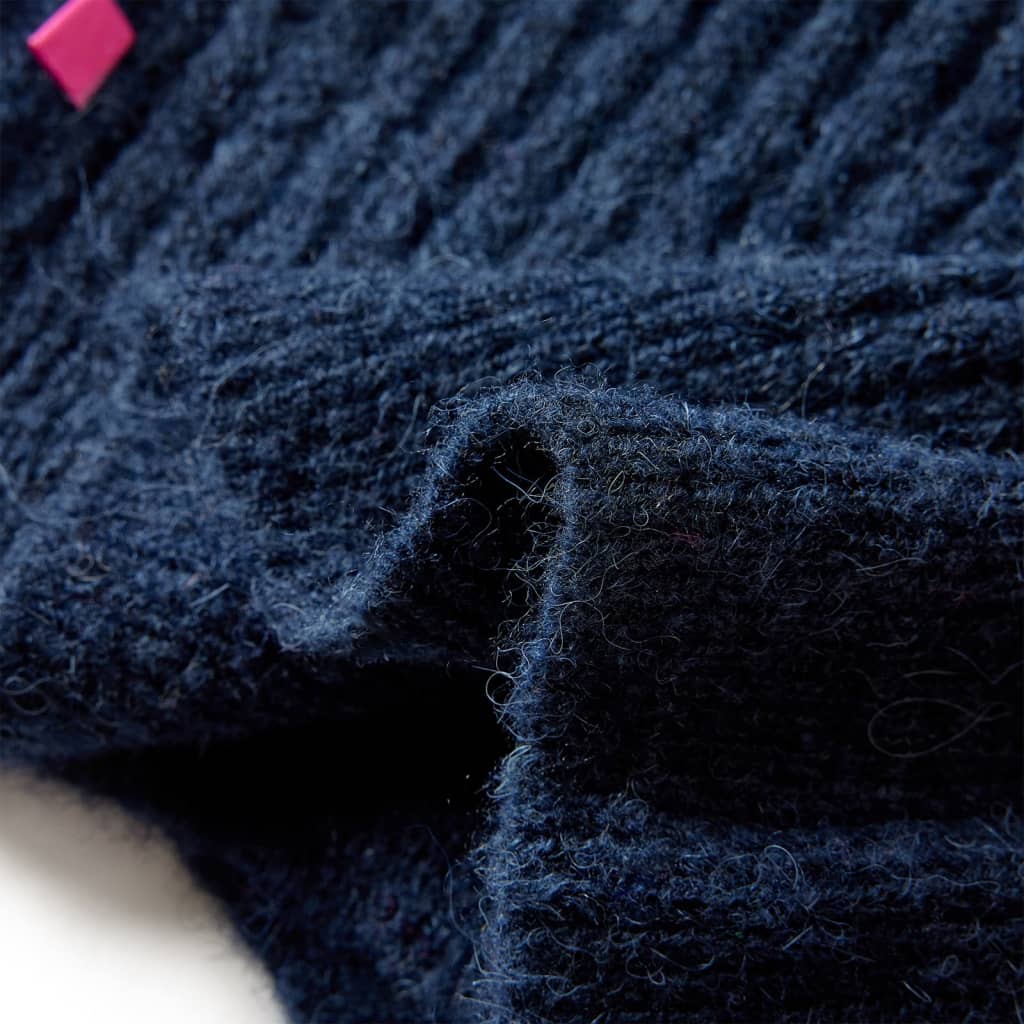 Cardigan da Bambina Lavorato a Mano Blu Marino 116