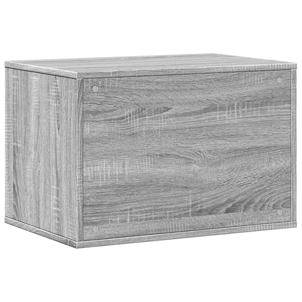 vidaXL Mobiletto per lettiera gatto, 60x40x40 cm, legno multistrato, color rovere sonoma grigio