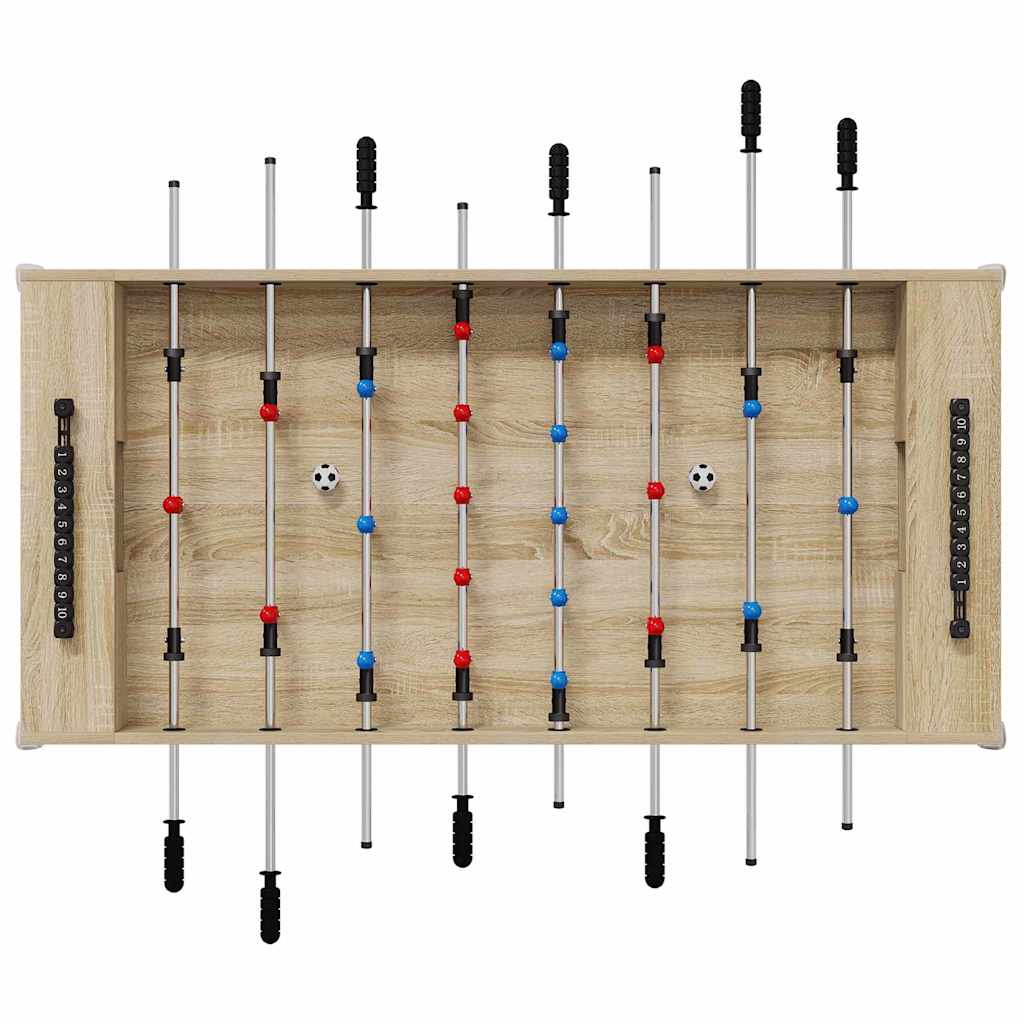 vidaXL Tavolo da Foosball Rovere Sonoma 125 x 60,5 x 80 cm
