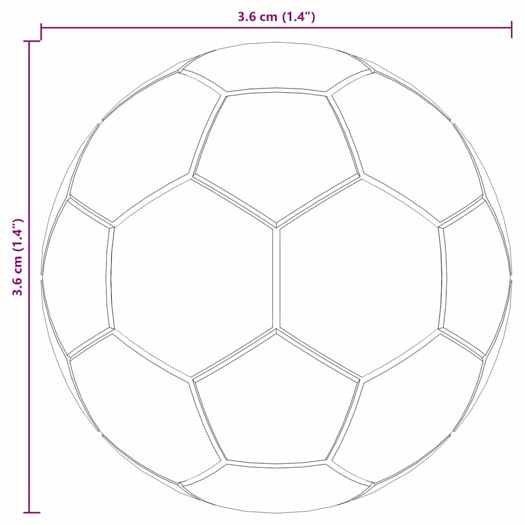 vidaXL Calcio da Tavolo 12 pcs Bianco 3,6 x 3,6 cm Polipropilene