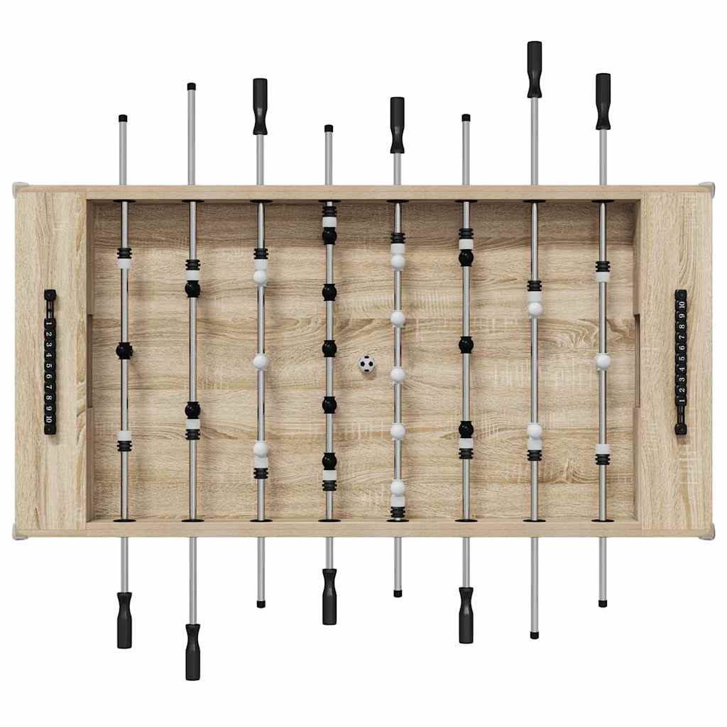 vidaXL Tavolo da Foosball Rovere Sonoma 146,5 x 74 x 85 cm