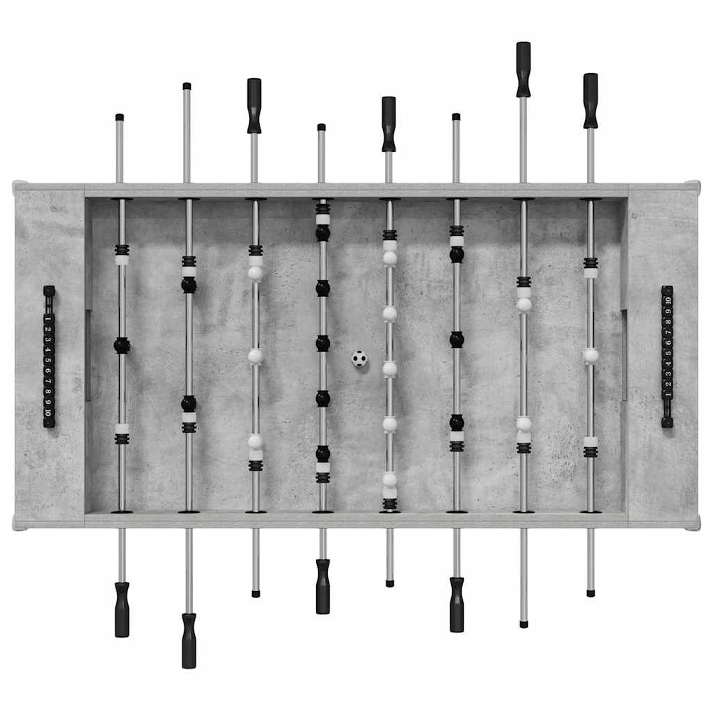 vidaXL Tavolo da Foosball Grigio Cemento 146,5 x 74 x 85 cm