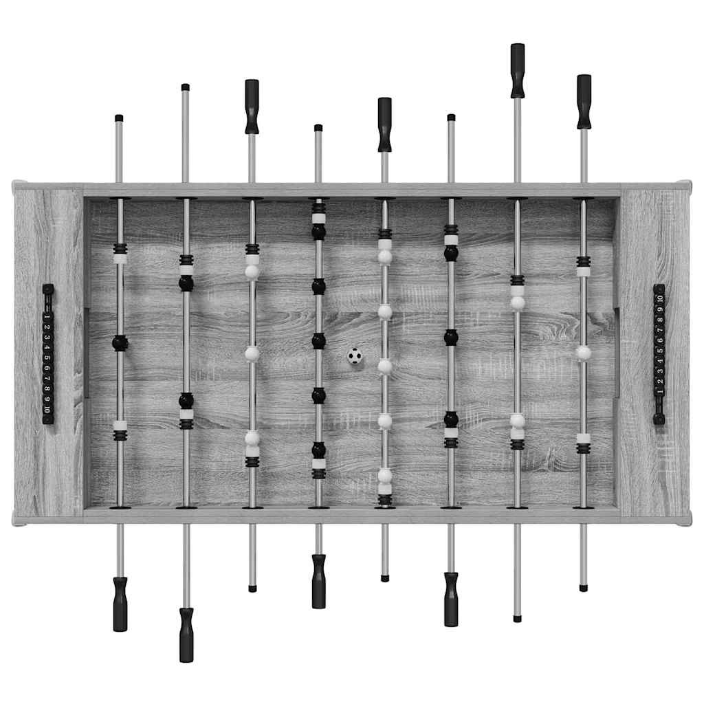 vidaXL Tavolo da Foosball Sonoma grigia 146,5 x 74 x 85 cm
