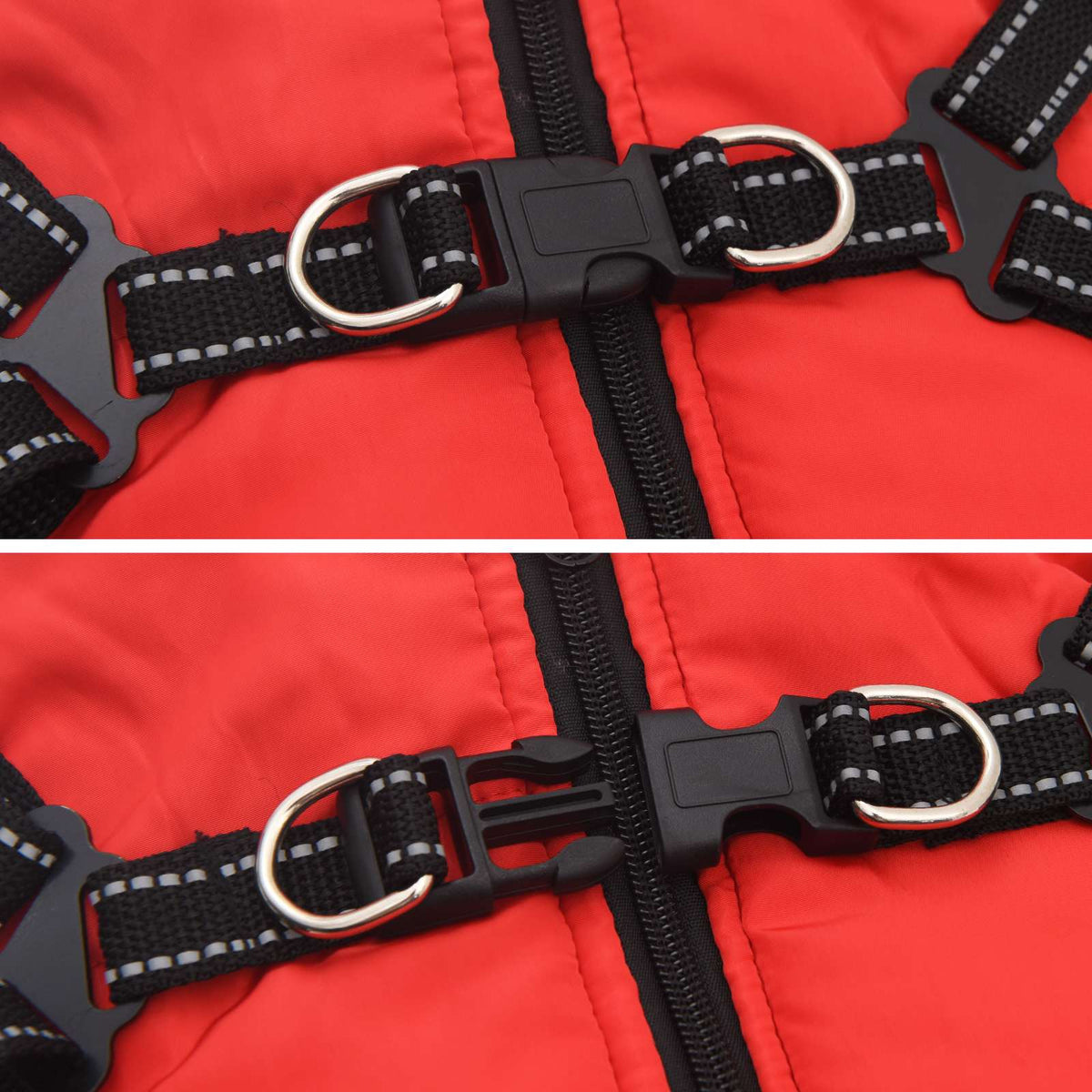 vidaXL Cappottino per cani, rosso, L24, in pile e poliestere