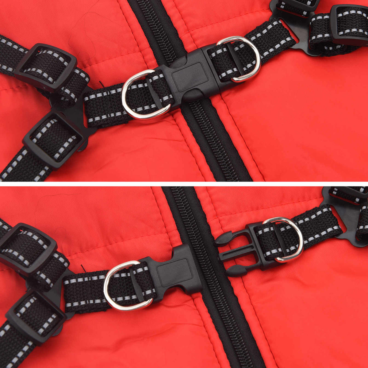 vidaXL Cappottino per cani, rosso, L52, in pile e poliestere