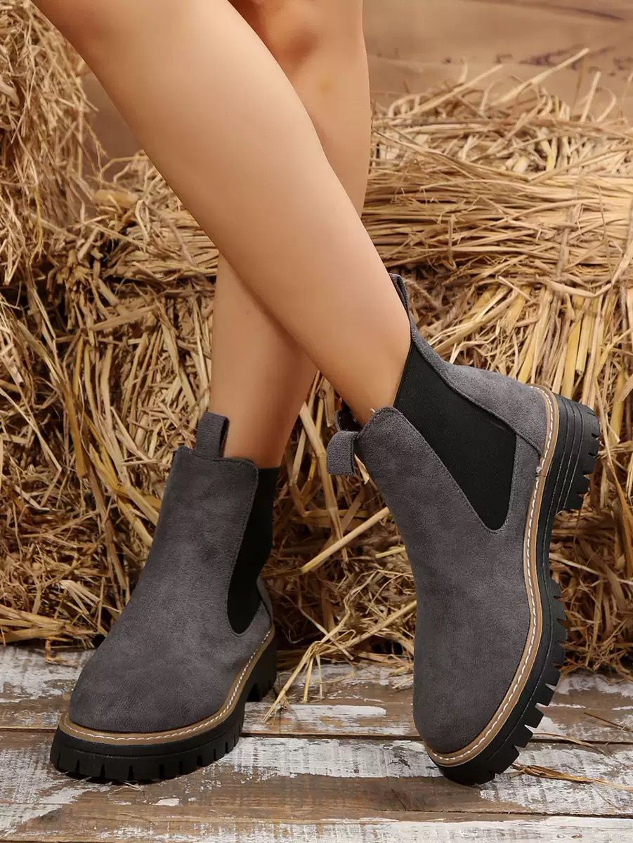 LUNE™-BOTTINE CASUAL ET ÉLÉGANTE EN CUIR ET DAIM