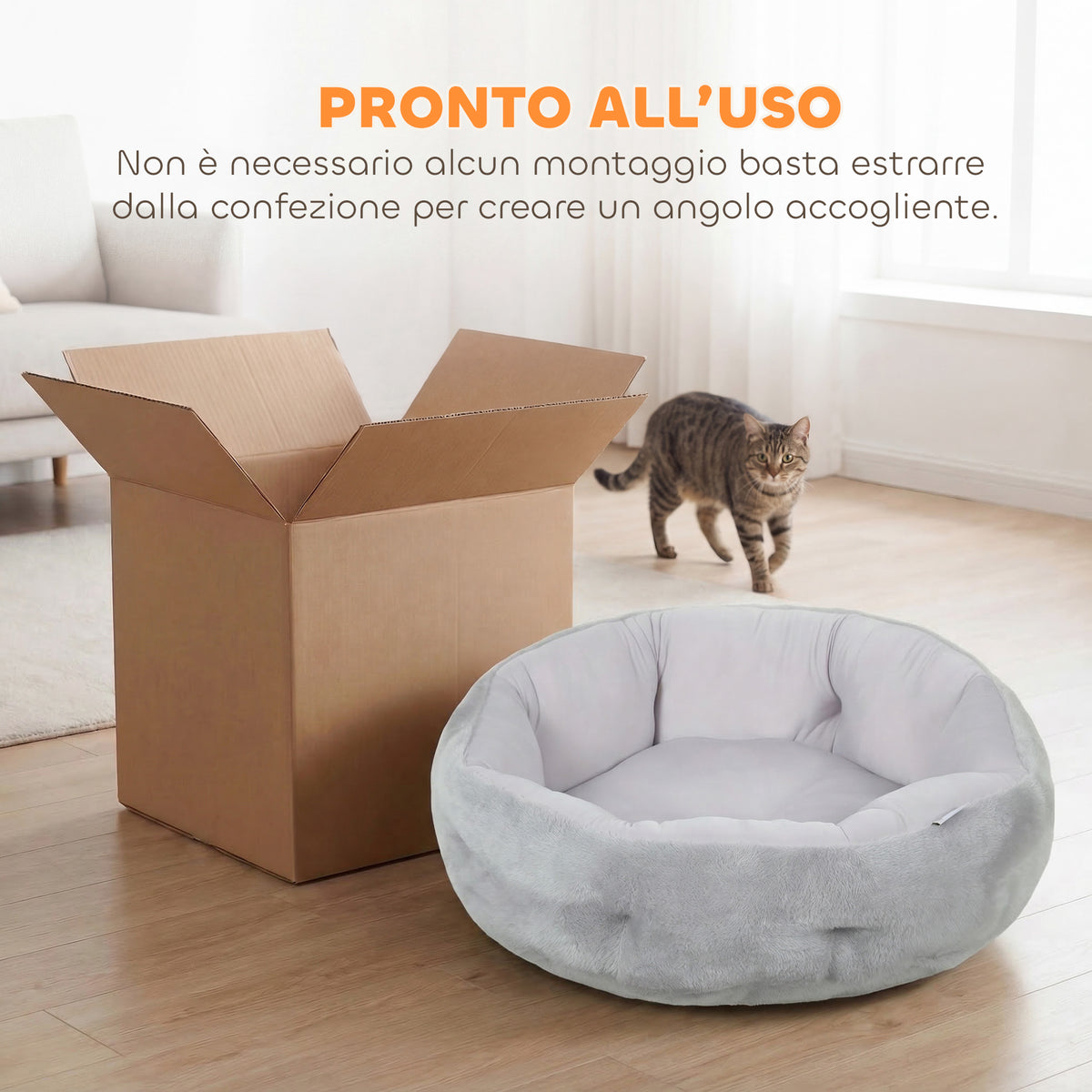 Letto Reversibile per Gatti, Letto per Cani di Piccola Taglia da Interno