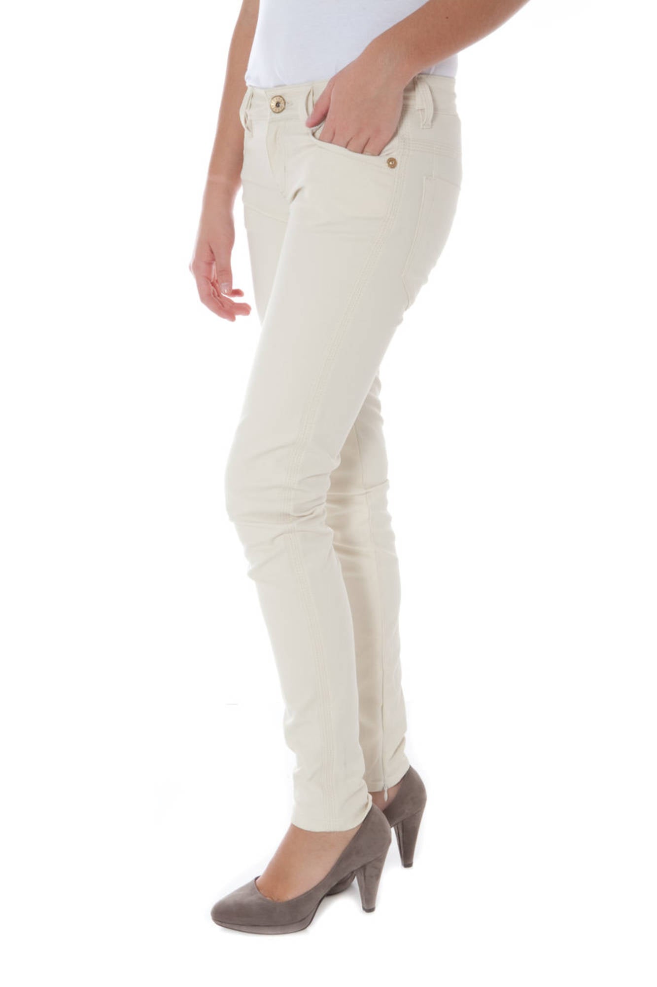 PHARD PANTALONE DONNA BEIGE TAGLIA = 27