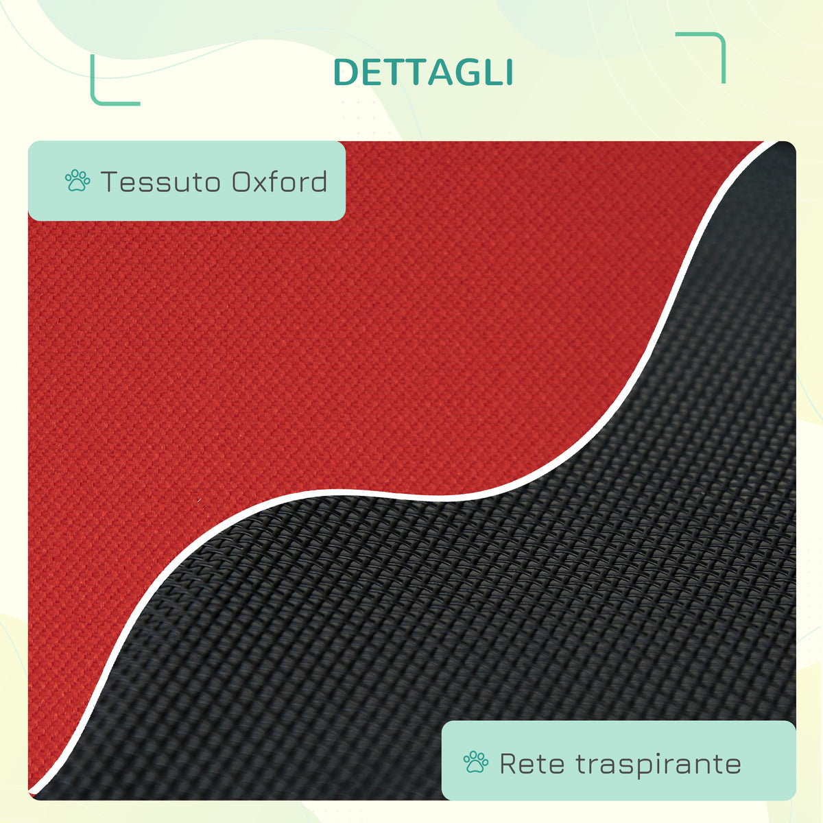 Cuccia Estiva Brandina per Cani fino a 18kg da Esterno e Interno Lettino per Animali 76x61x18 cm, Rosso