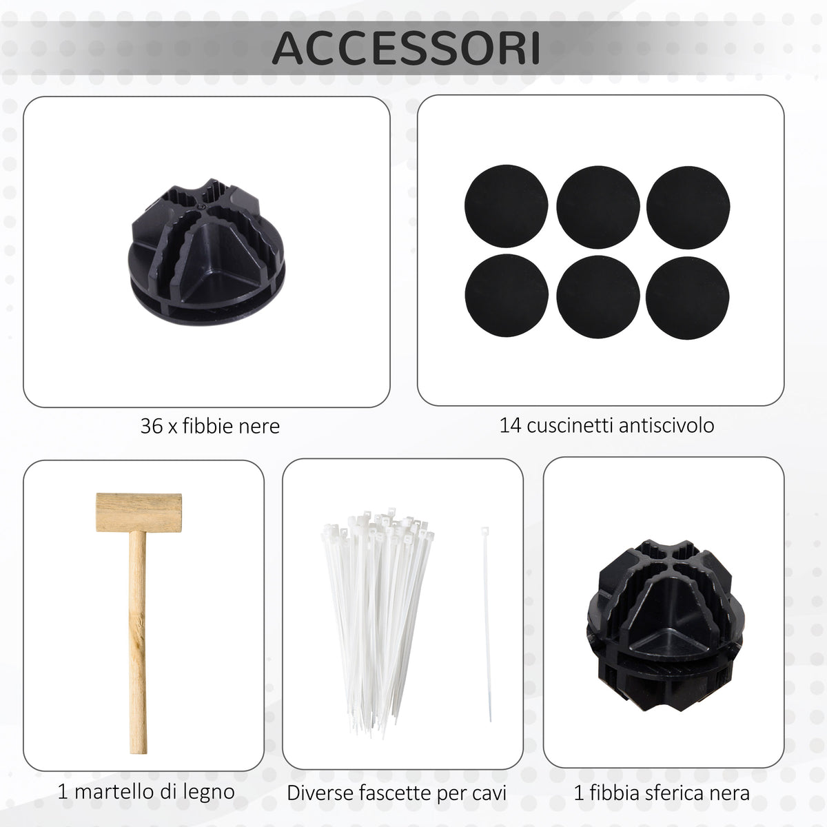 Recinto per Animali Modulabile con Pannelli 35x35 cm e Accessori, in Acciaio e PP, 140x70x70 cm, Nero