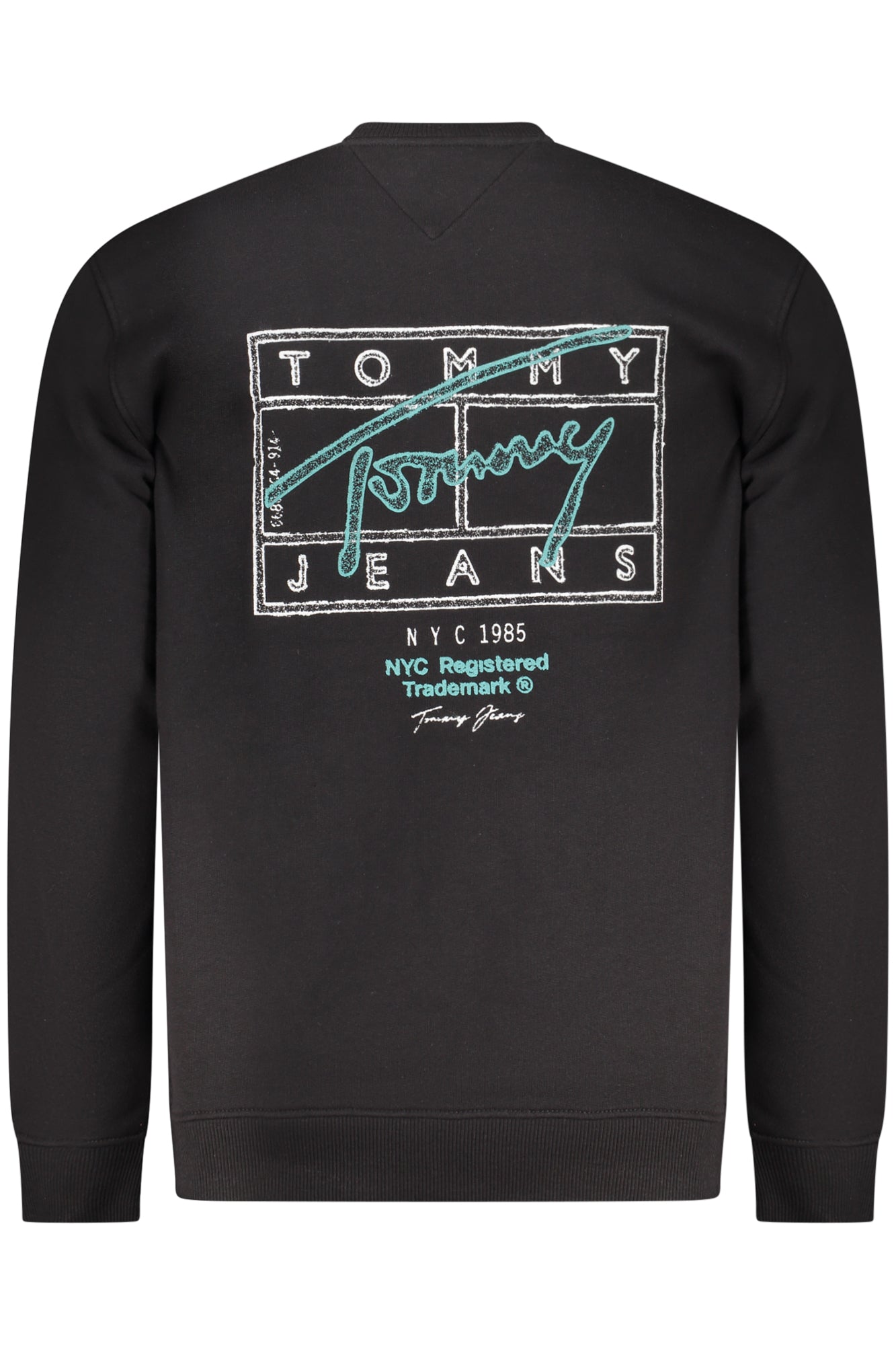 TOMMY HILFIGER FELPA SENZA ZIP UOMO NERO TAGLIA = M