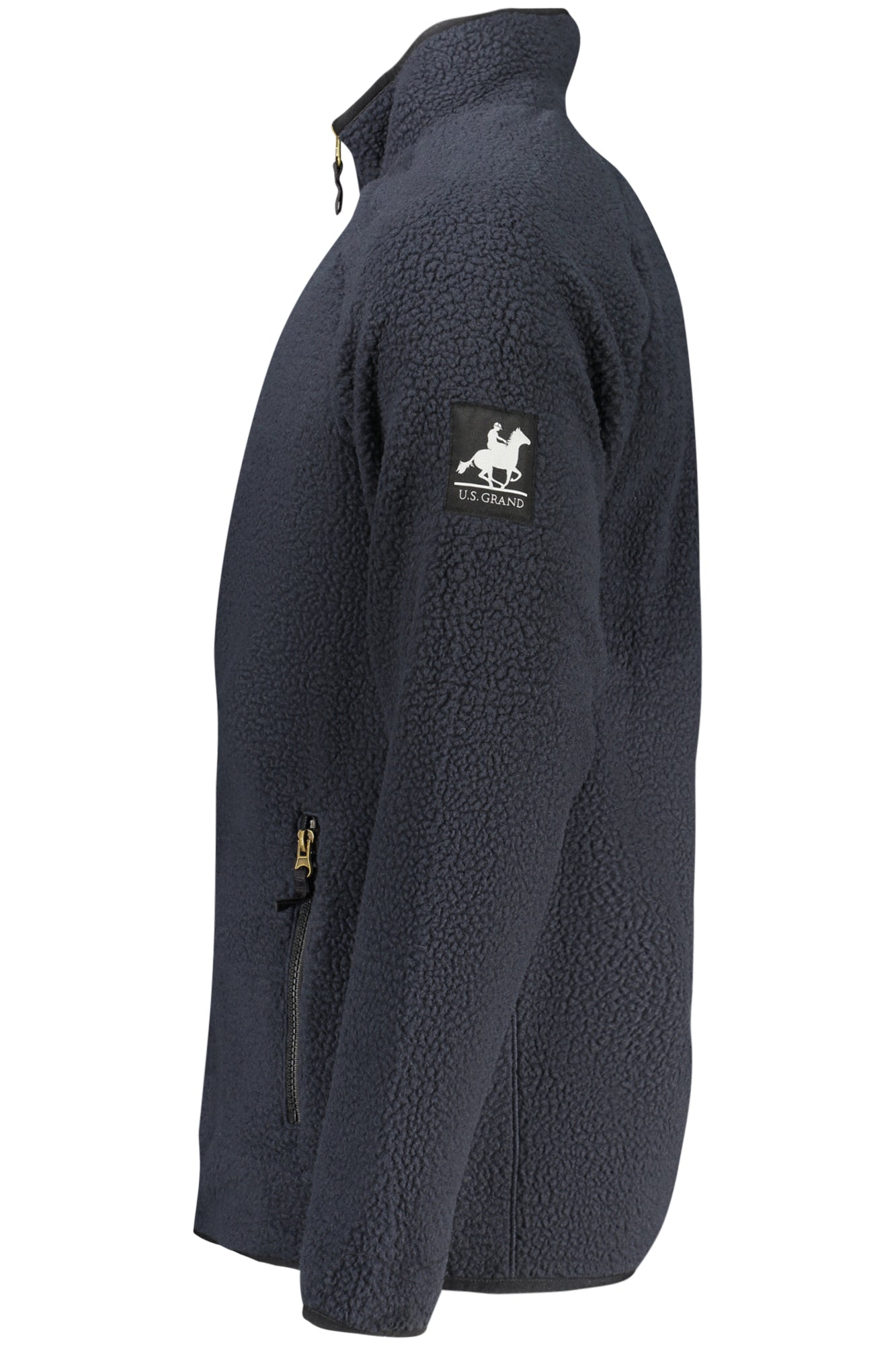 U.S. GRAND FELPA CON ZIP UOMO BLU TAGLIA = 3XL