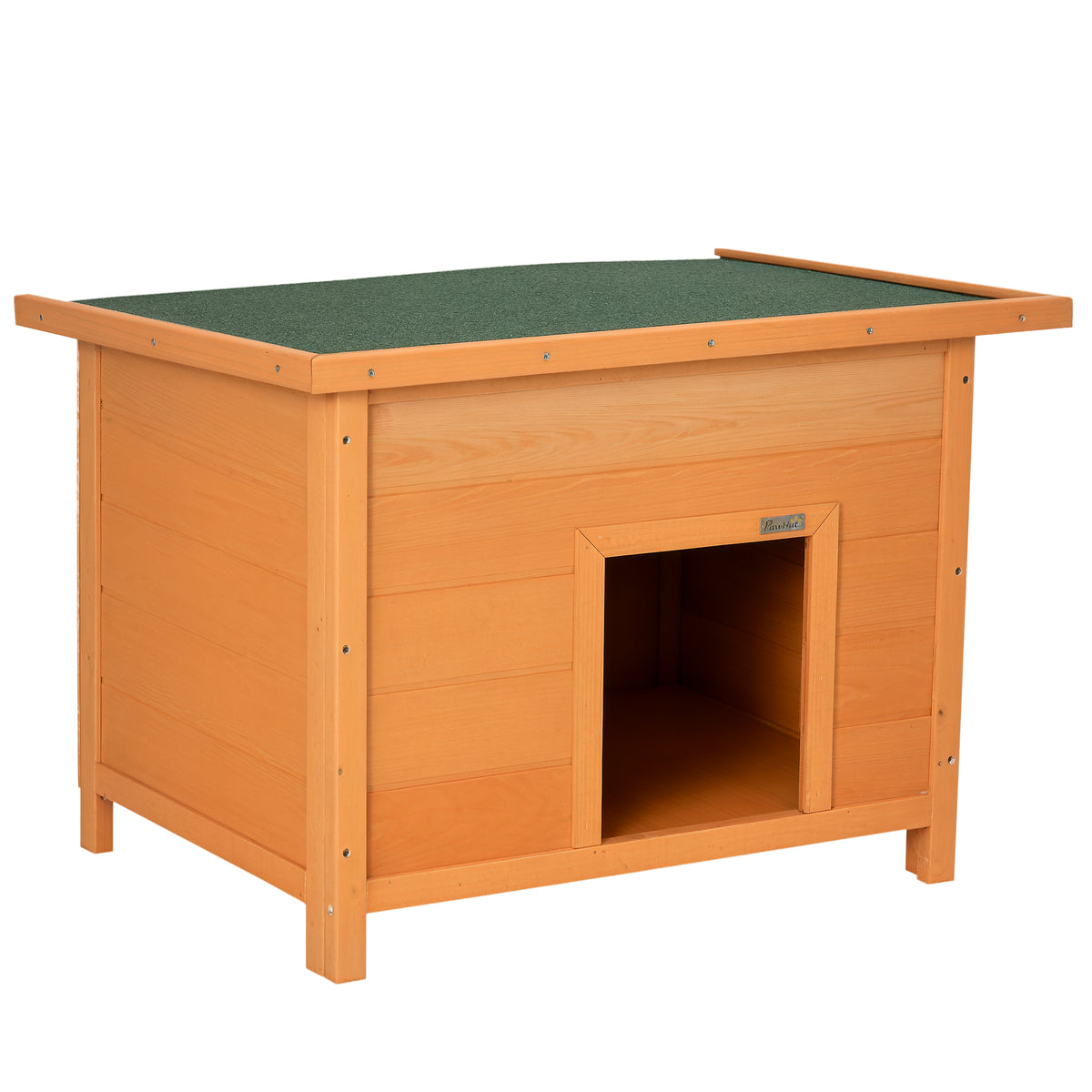 Cuccia per Cani Impermeabile da Esterno in Legno di Pino, 82 x 58 x 58cm