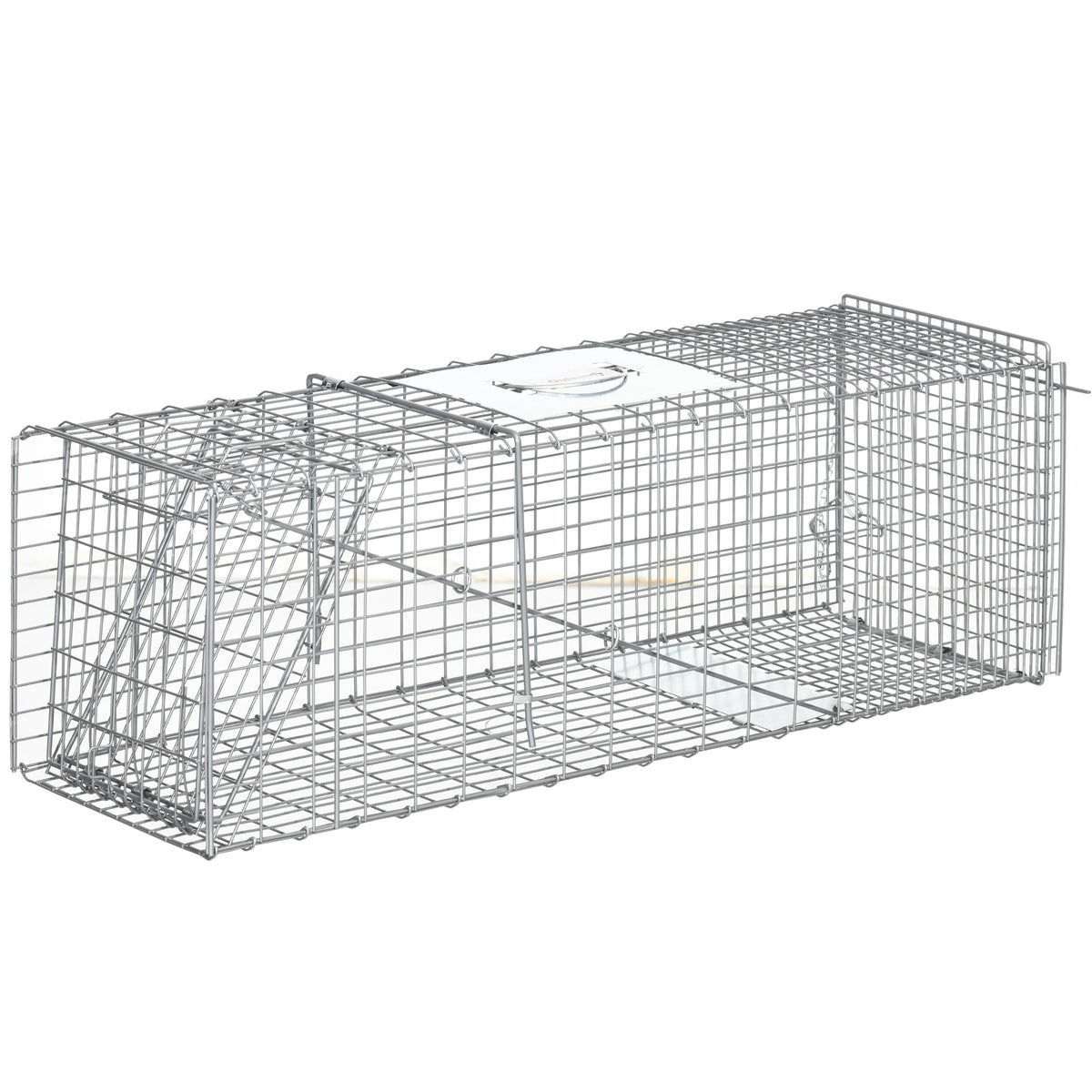 Gabbia Trappola per Ratti, Topi e Nutrie Pieghevole in Acciaio, 93x31x34.5cm, Argento
