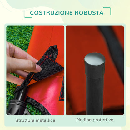 Cuccia Estiva Brandina per Cani fino a 11.3kg da Esterno e Interno, 61x46x18 cm, Rosso
