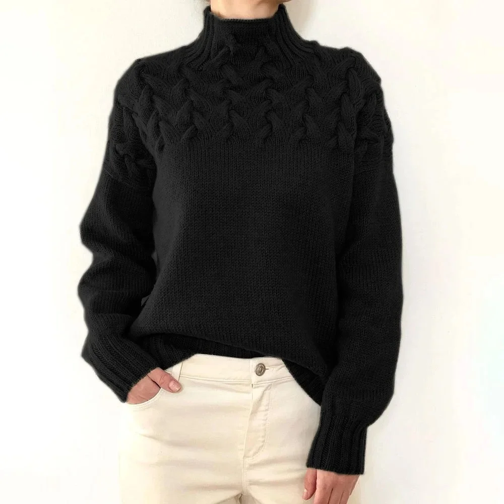 Der Beatrice™Pullover-Moderner Flecht-Look