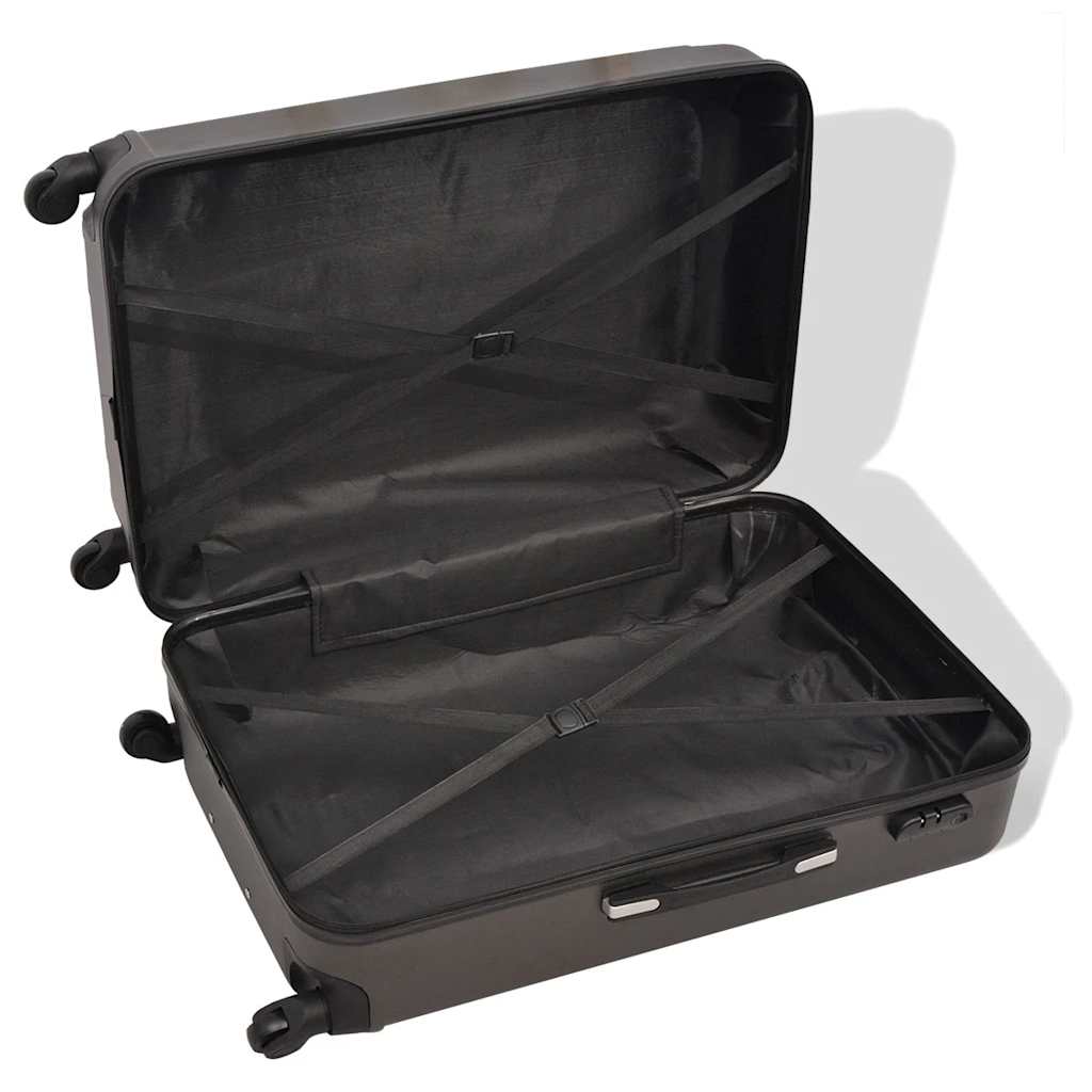 vidaXL 4 Pz. Set di Trolley Rigidi Antracite