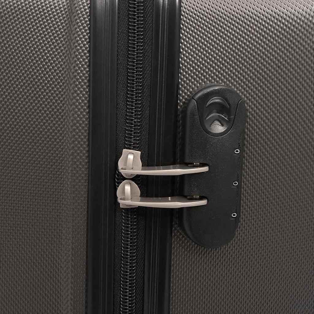 vidaXL 4 Pz. Set di Trolley Rigidi Antracite