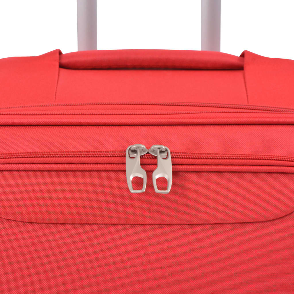 vidaXL Set di Valigie Trolley 3 pz Morbide Rosse
