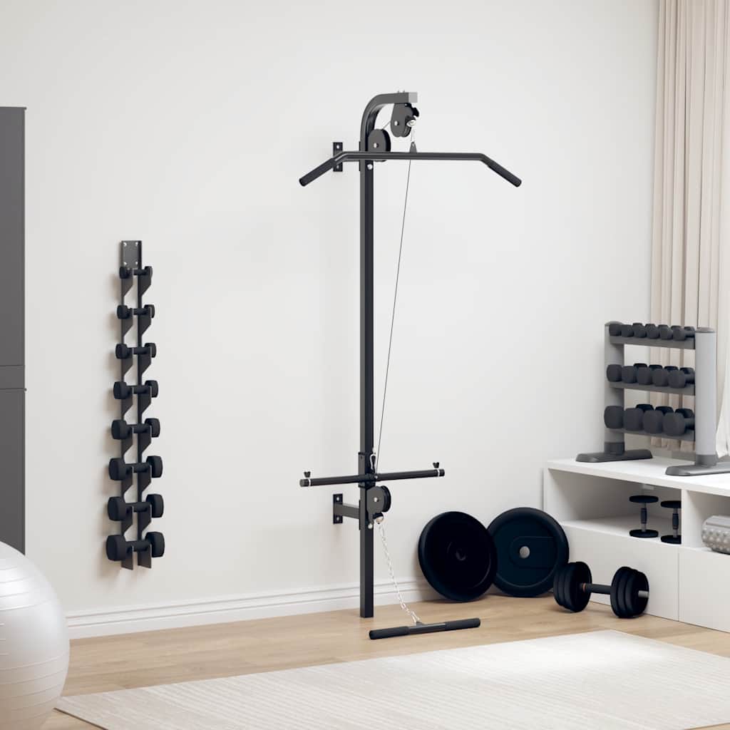 vidaXL Stazione Allenamento Multifunzione da Casa a Muro con 2 Sbarre