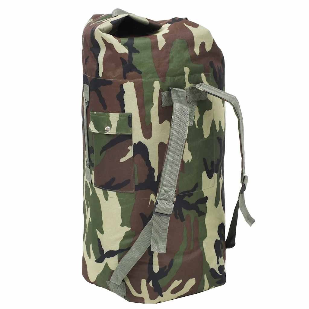 vidaXL Borsone da Viaggio Stile Militare 85 L Mimetico