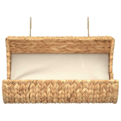 vidaXL Cuccia per gatti con cuscino 37x20x20 cm in giacinto d'acqua