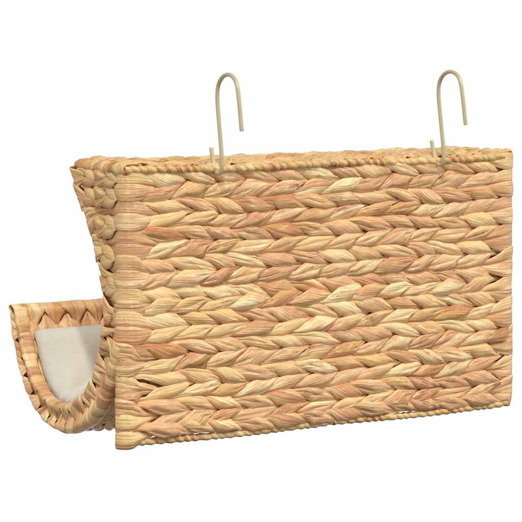 vidaXL Cuccia per gatti con cuscino 37x20x20 cm in giacinto d'acqua