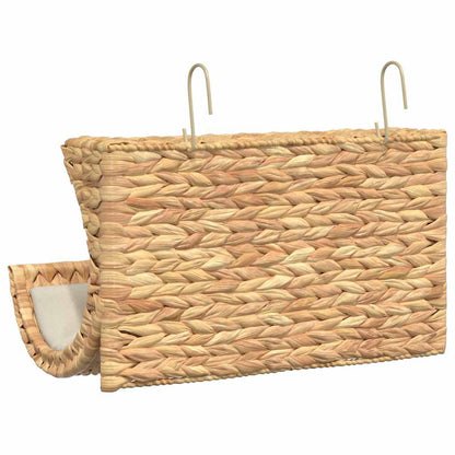 vidaXL Cuccia per gatti con cuscino 37x20x20 cm in giacinto d'acqua
