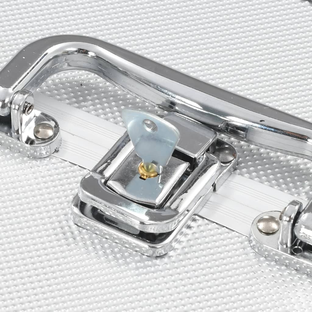 vidaXL Valigia per Cosmetici 22x30x21 cm Argento in Alluminio