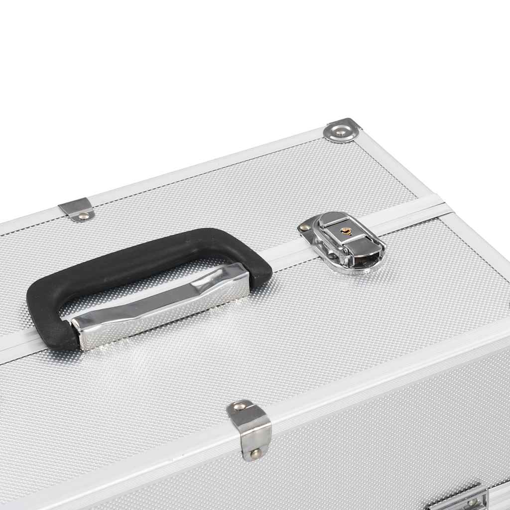 vidaXL Valigia per Cosmetici 38x23x34 cm Argento in Alluminio