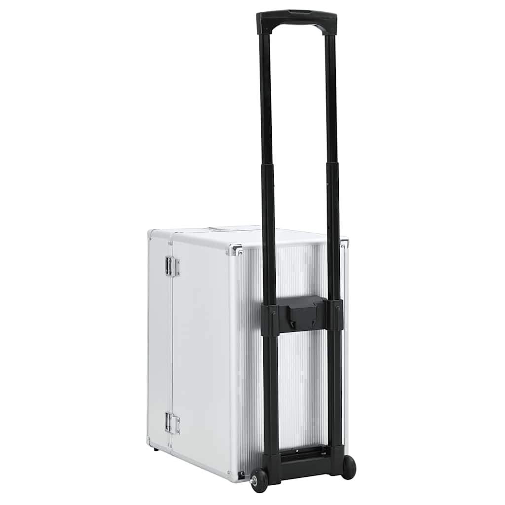 vidaXL Valigia Trolley Pilota 47x39x27 cm in Alluminio Argento