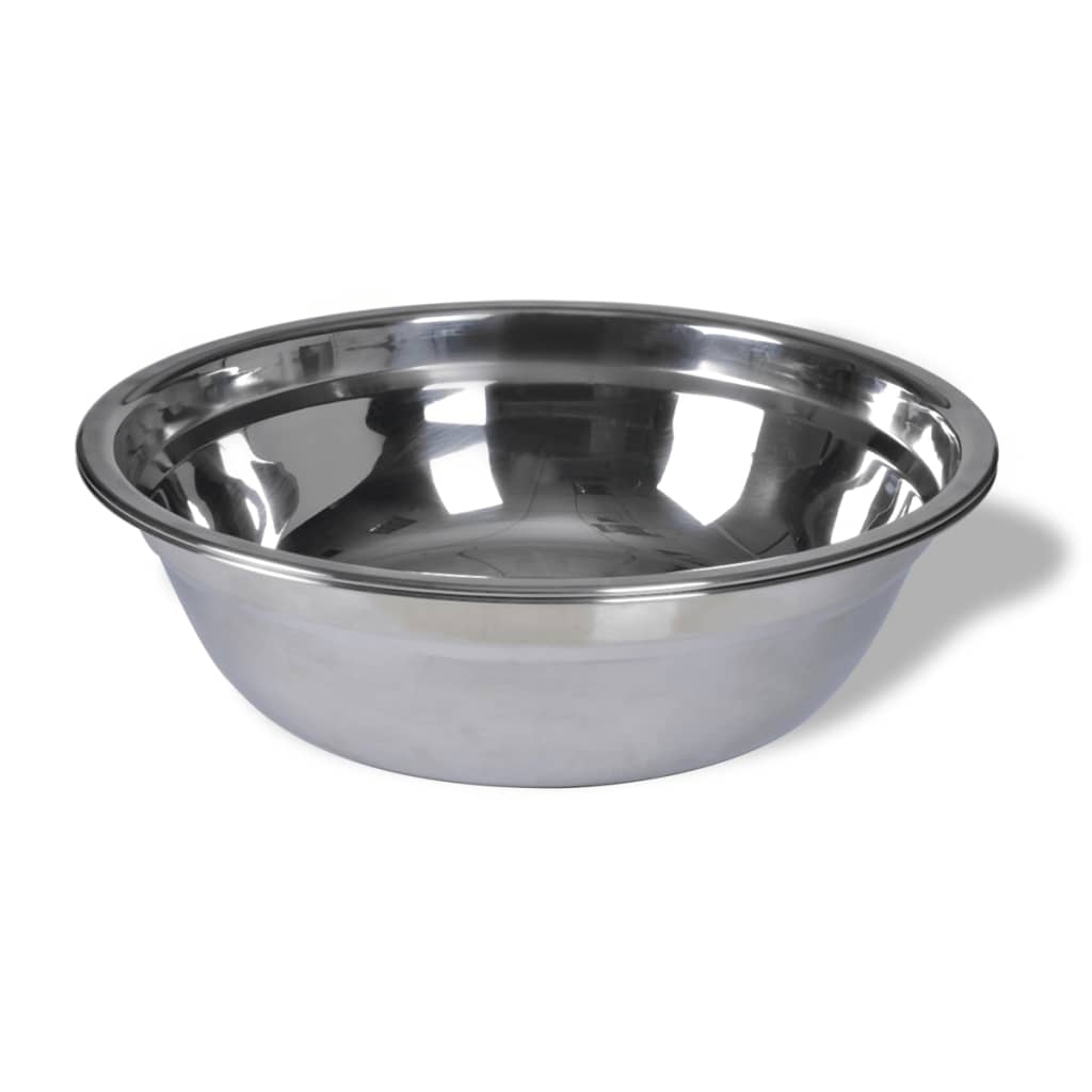 vidaXL Set doppia ciotola regolabile per cani e gatti, 2 x 4,1 L in acciaio inox