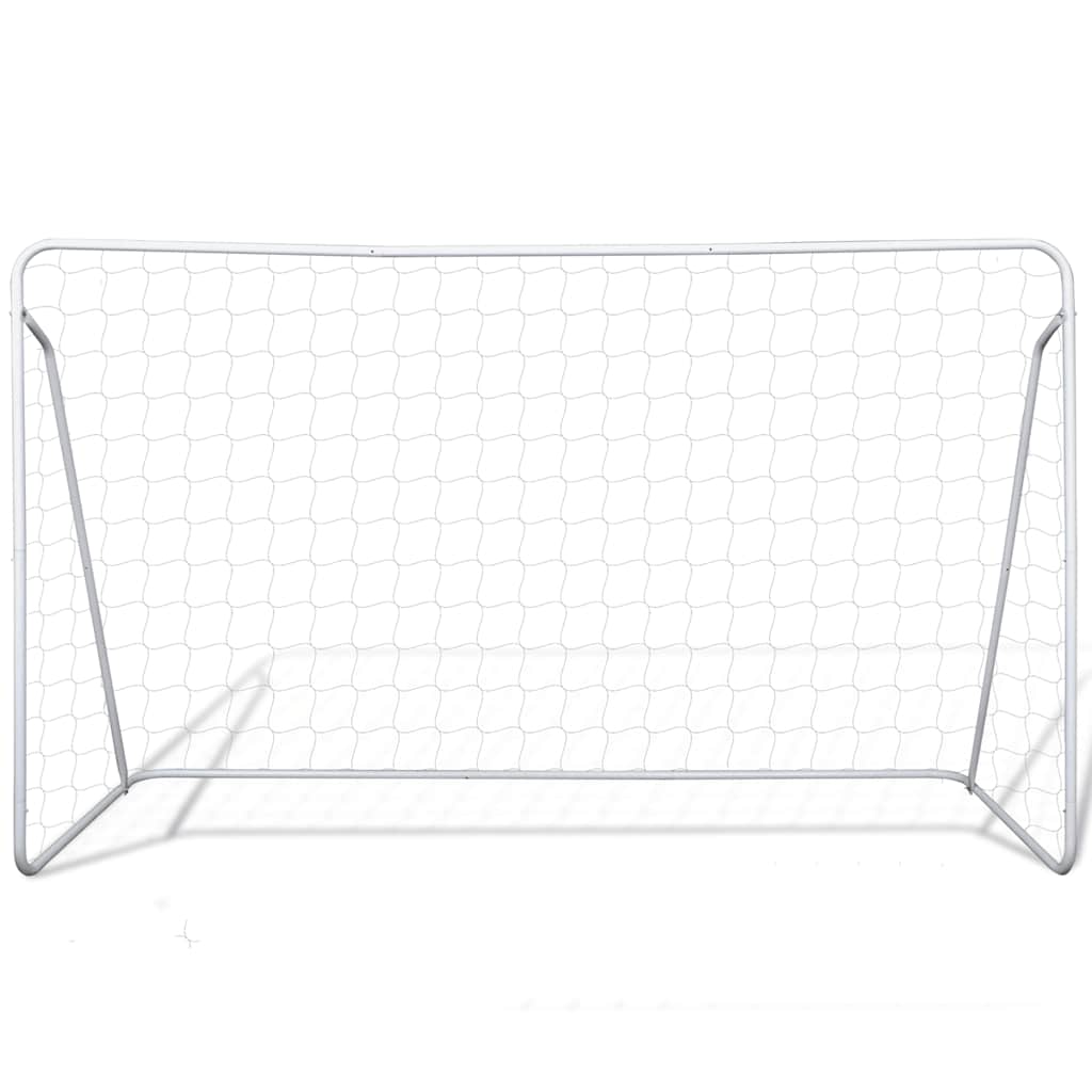 vidaXL Set Porta da Calcio in Acciaio 240 x 90 x 150 cm Alta Qualità