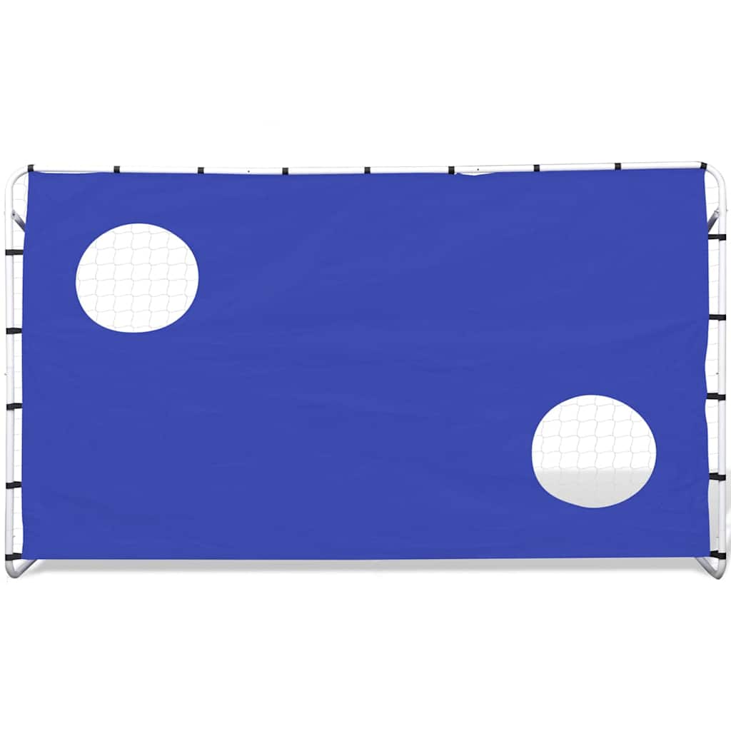 vidaXL Porta da Calcio e Telone con Buchi per Allenamento 240x92x150cm