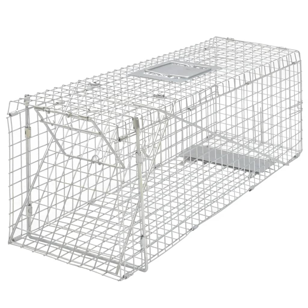 vidaXL Trappola per animali vivi zincata 80 cm