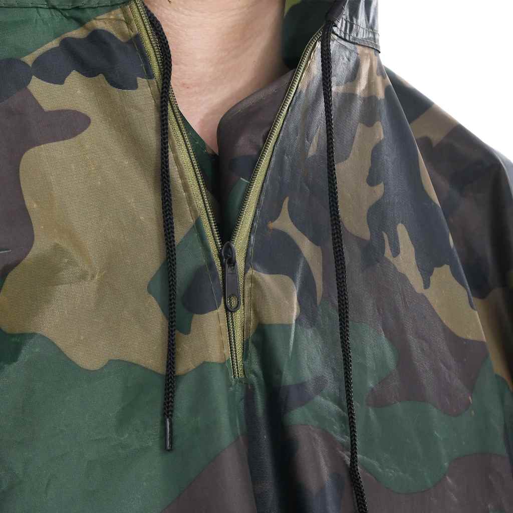 Nepromokavá army plátenka ponco pro kemping/turistiku maskácová