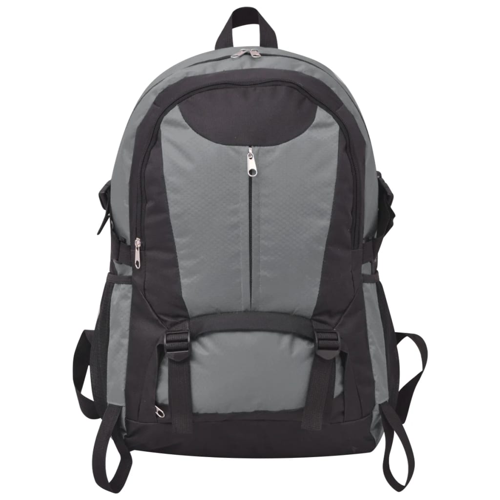 vidaXL Zaino da Trekking 40L Nero e Grigio