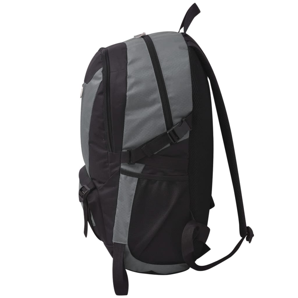 vidaXL Zaino da Trekking 40L Nero e Grigio