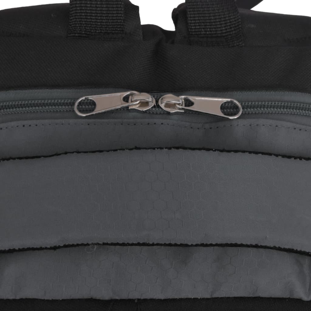 vidaXL Zaino da Scuola 40 L Nero e Grigio