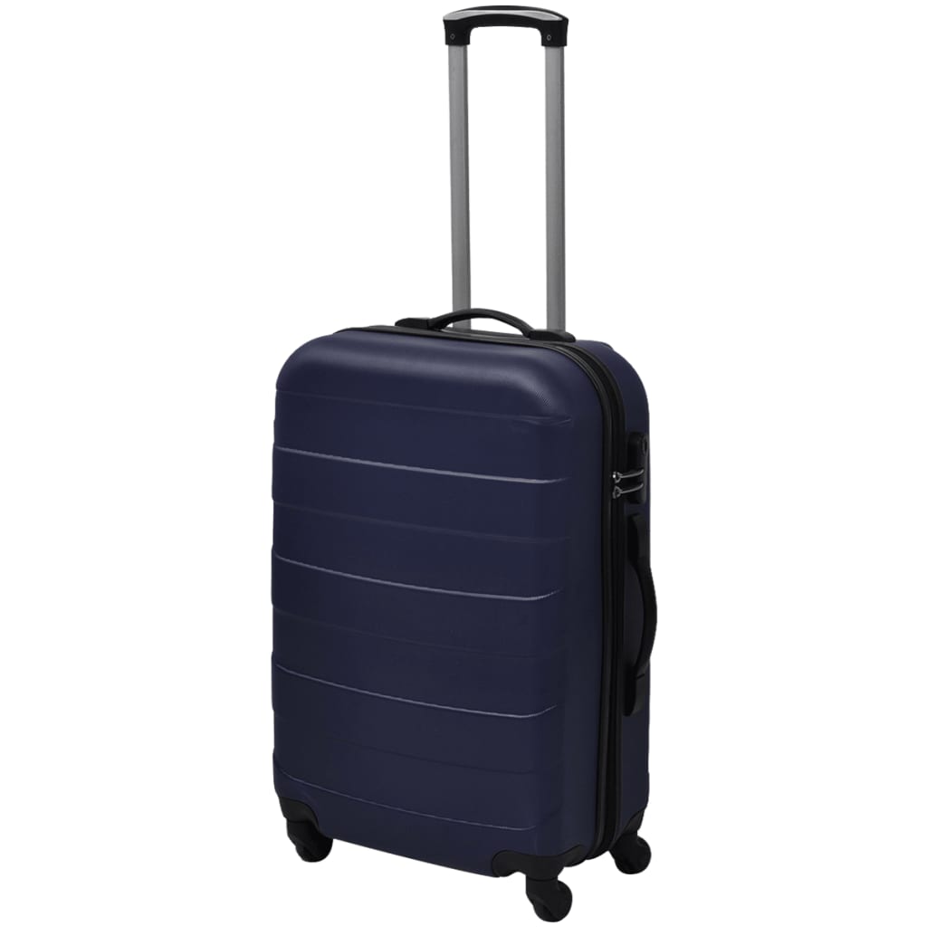 vidaXL Set Trolley Rigidi 3 pz Blu 45,5/55/66 cm