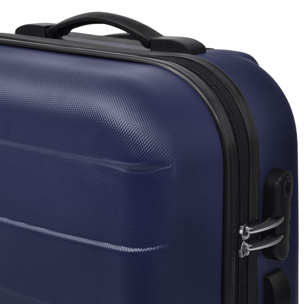 vidaXL Set Trolley Rigidi 3 pz Blu 45,5/55/66 cm