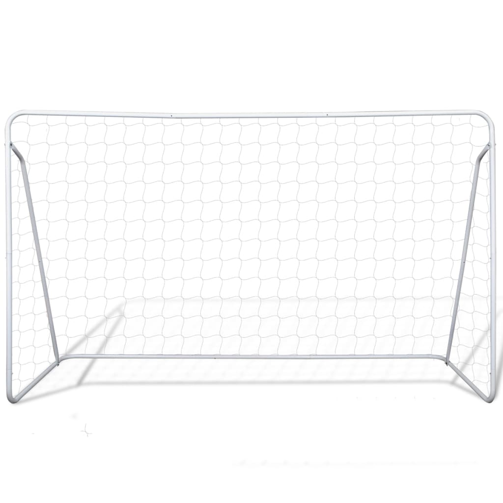 vidaXL Porta da Calcio in Acciaio 2 pz 240x90x150 cm