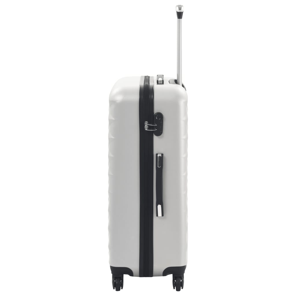 vidaXL Set Trolley a Custodia Rigida 3 pz Argento Lucido in ABS