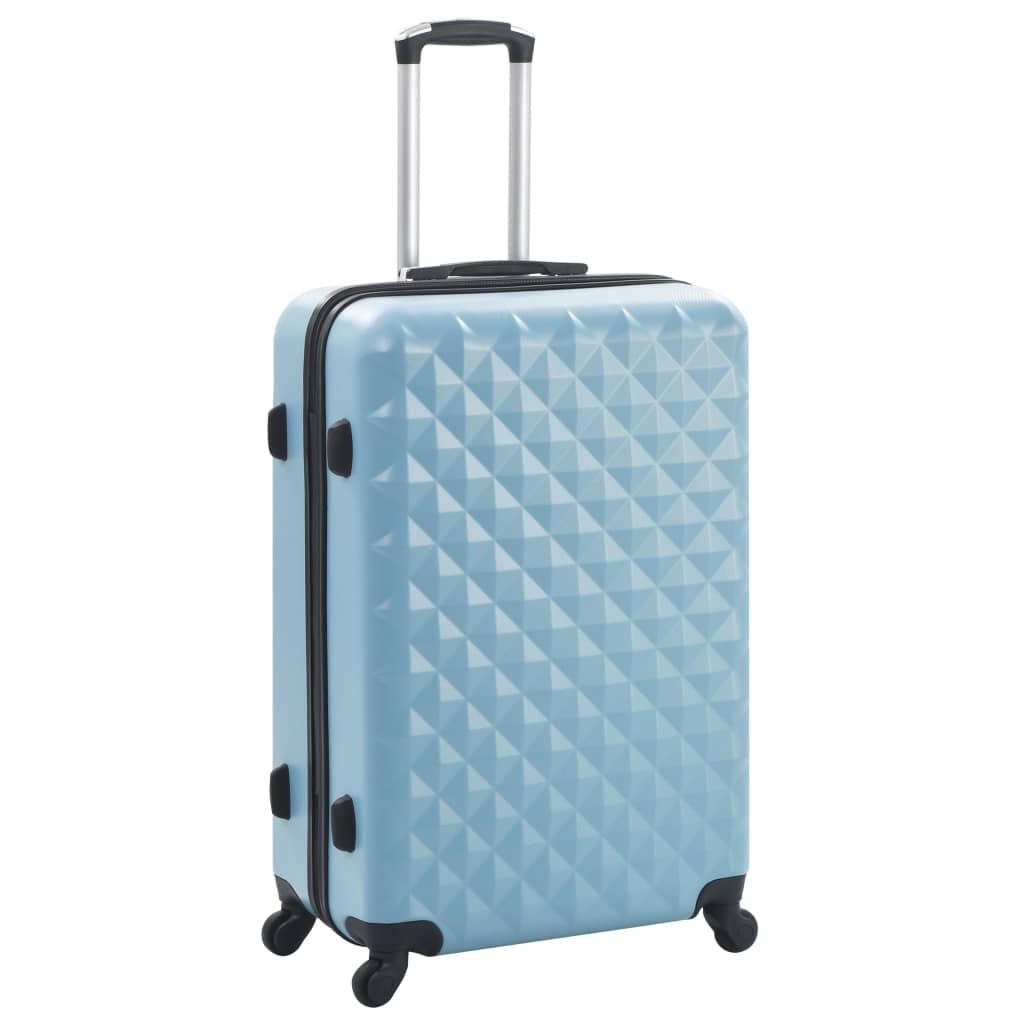 vidaXL Set Trolley a Custodia Rigida 3 pz Blu in ABS